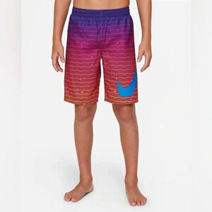 Nike Shark Stripe Big Kids' (Boys') Breaker 8" Volley/ Swim Short - Size Large